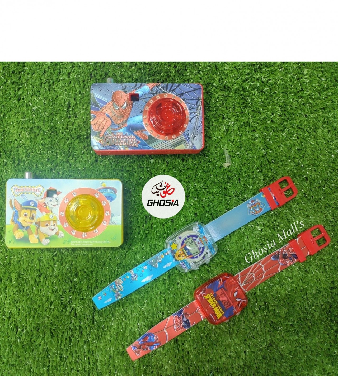 Cartoon Themed Toy Camera And Watch | Kids One Click Camera Toy And Soft Themed Wearable Wrist Watch