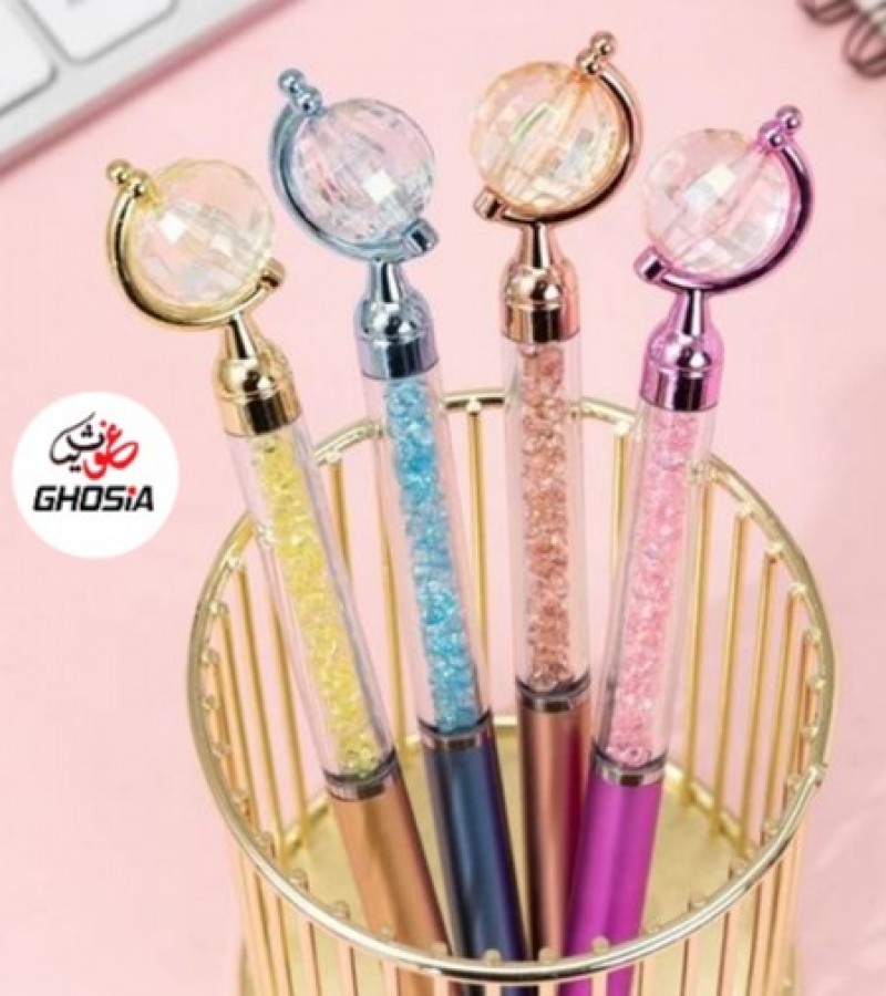 Colorful Fancy Crystal Global Pens Blue Ink Ballpoint Pen Rhinestones Pen