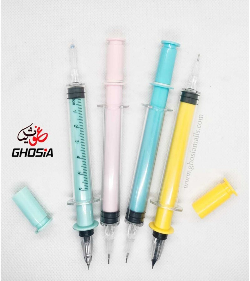 Colorful Syringe Style Fountain Pen With Cartridge Kawaii Pen Injection Fountain Pen