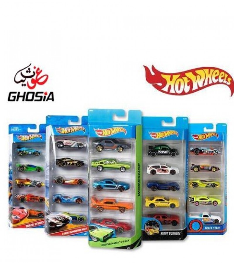 Hot Wheels Style Die-cast Vehicles Set of 5 Cars