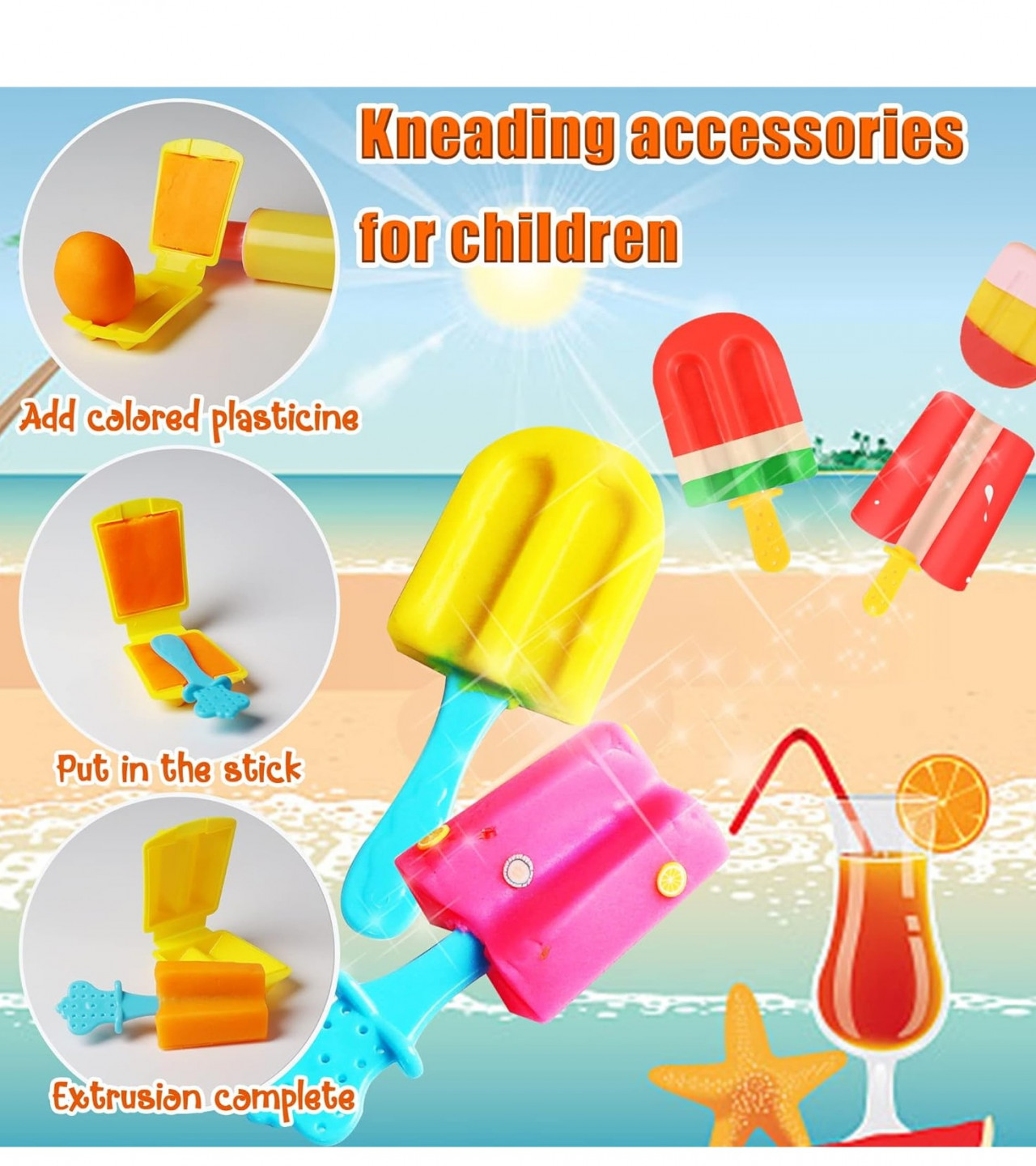 Ice Cream Party DIY Color Ice Cream Machine Fun Modeling Clay