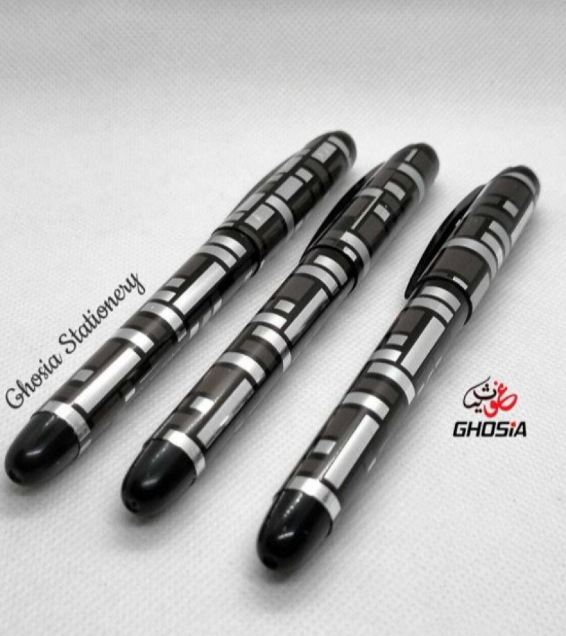 Printed Designed Body Fountain Pen Smooth Writing Ink Pen For Students ( Set Of 3 Pen )