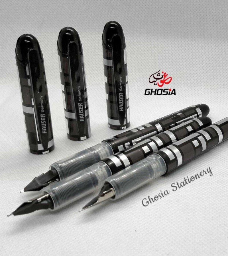 Printed Designed Body Fountain Pen Smooth Writing Ink Pen For Students ( Set Of 3 Pen )