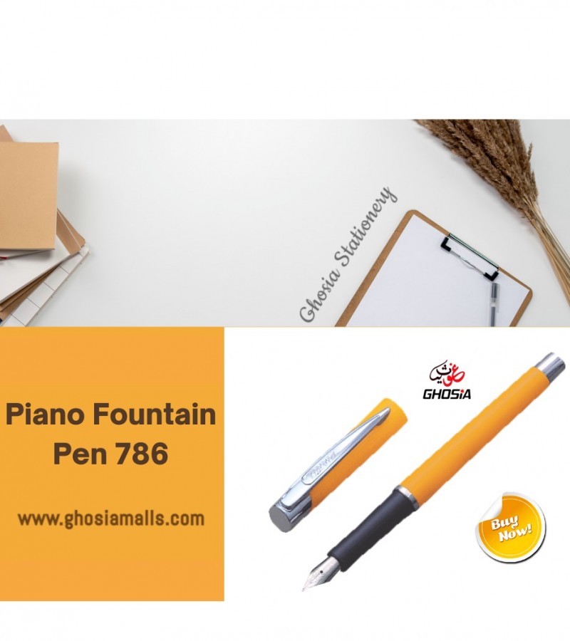 Slim Body Multicolor Piano Fountain Pen-786 ( Pack of 3 )