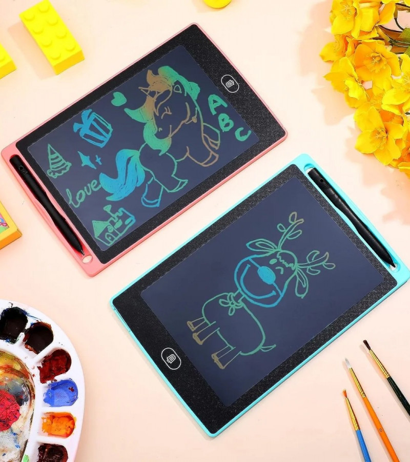 Smart Learning & Drawing Writing Tablet Multicolor Stroke LCD Writing Pad Digital Learning & Sketching For Kids ( 8.5 inch )